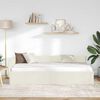 vidaXL Kutni okvir kreveta s uzglavljem Krema 90 cm x 190 cm Baršun