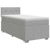 vidaXL Boxspring krevet s madracem Svjetlosiva 90 x 190 cm Tkanina