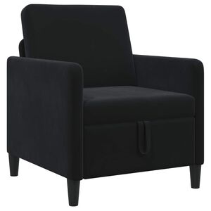 vidaXL Sofa s pohranom Crna 72 x 78 x 87 cm Poliester