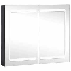 vidaXL Kupaonski ormar s ogledalom Antracit 80 x 12 x 68 cm