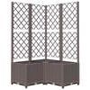 vidaXL Vrtna sadilica s re&scaron;etkom smeđa 80 x 80 x 136 cm PP