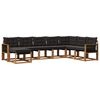 vidaXL Set vanjskih sofa 8 kom. Prirodna i crna