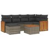 vidaXL 7-dijelni set vrtnih sofa sivi od poliratana