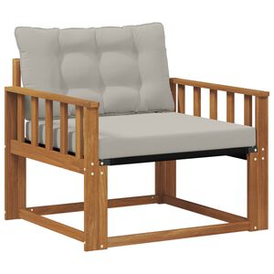 vidaXL Set vanjskih sofa Čvrsto drvo akacije i Textilene Prirodna
