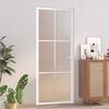 vidaXL Unutarnja vrata 83 x 201,5 cm Bijela od mat stakla i aluminija