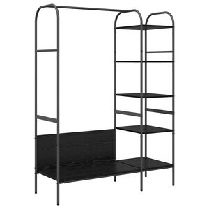vidaXL Stalak za odjeću Crna 120 x 44 x 160 cm Konstruirano drvo