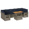 vidaXL 8-dijelni set vrtnih sofa od poliratana s jastucima sivi