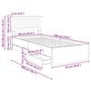 vidaXL Krevetna konstrukcija Bijelo 90 x 200 cm Inženjersko Drvo