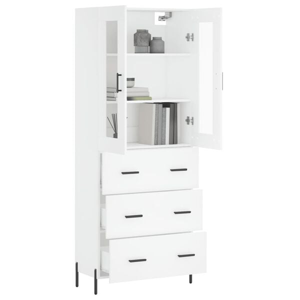 vidaXL Visoka komoda bijela 69,5x34x180 cm konstruirano drvo