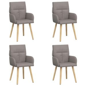 vidaXL Trpezarijske stolice 4 pcs Tkanina Sivosmeđa 60 x 56 x 96 cm