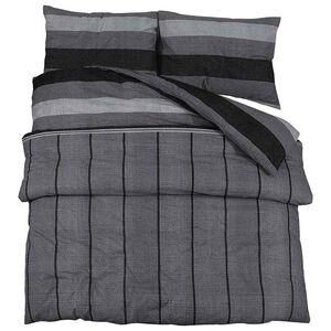 vidaXL Set posteljine za poplun tamnosivi 260x220 cm pamučni