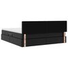 vidaXL Krevet s prostorom za pohranu s LED-om Crna 160 x 200 cm