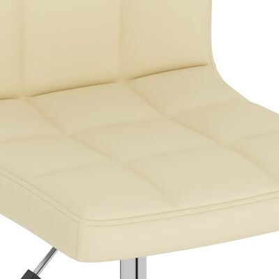 vidaXL Okretne blagovaonske stolice od tkanine 2 kom krem
