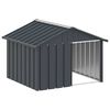 vidaXL Kućica za pse antracit 116,5 x 103 x 81,5 cm pocinčani čelik