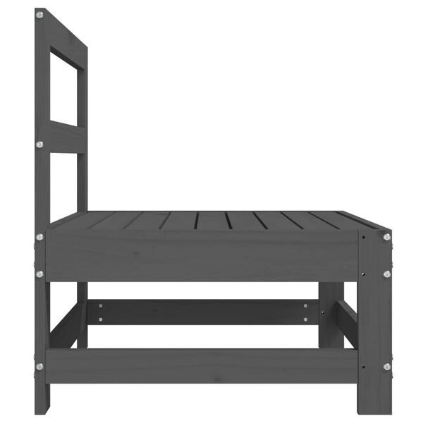 vidaXL Srednja vrtna sofa siva od masivne borovine