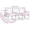 vidaXL Set vanjskih sofa s jastukom 3 pcs Prirodna i bež