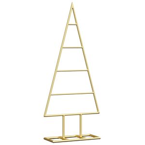 vidaXL Metalna božićna jelka Zlatno 60 cm Čelik s pra&scaron;kastim premazom