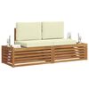vidaXL Set vanjskih sofa s jastukom 2 Komad Prirodna i krem
