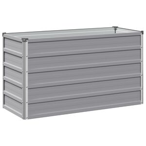 vidaXL Povi&scaron;eni vrtni krevet Siva 100 x 40 x 55 cm