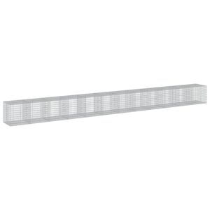 vidaXL Gabionska ko&scaron;ara s poklopcem 1200x100x100 cm pocinčano željezo