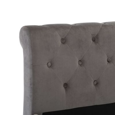 vidaXL Okvir za krevet sivi baršunasti 90 x 200 cm
