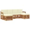 vidaXL Set vanjskih sofa 6 kom. Prirodna i krem