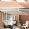 vidaXL Skrovita tenda Bež 350 x 250 cm Poliester i aluminij