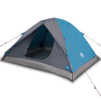 vidaXL Kupolasti šator za kampiranje za 3 osobe plavi vodootporni