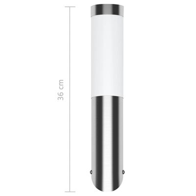 vidaXL Zidna vodootporna svjetiljka od nehrđajućeg čelika 60 W