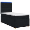 vidaXL Boxspring krevet s madracem Crna 80 x 200 cm Tkanina