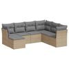 vidaXL 7-dijelni set vrtnih sofa od poliratana s jastucima bež