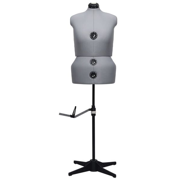 vidaXL Podesiva krojačka lutka ženska siva L veličina 44 - 50