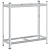 vidaXL 2-slojna polica za gume srebrna 110x40x109 cm čelik