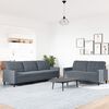 vidaXL 2-dijelni set sofa s jastucima tamnosivi baršunasti