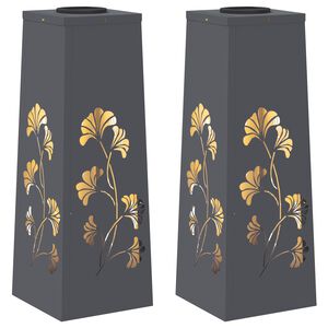 vidaXL Solarna LED svjetlost za stazu 2 pcs Antracit