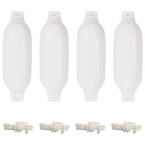 vidaXL Bokobrani za brod 4 kom bijeli &Oslash; 11 x 40 cm PVC