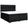 vidaXL Krevet s oprugama i madracem crni 200x200 cm od tkanine