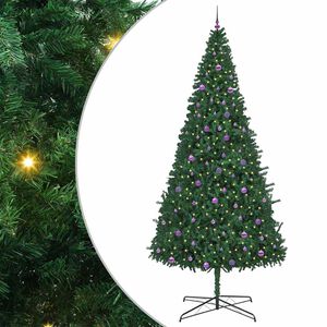 vidaXL Božićno drvce s ukrasnim gudačkim svjetlima Zelena 400 cm PVC