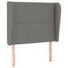 vidaXL Uzglavlje s u&scaron;ima tamnosivo 83 x 23 x 118/128 cm od tkanine