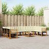 vidaXL Set vanjskih sofa s jastukom 11 pcs Prirodna i krem
