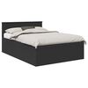 vidaXL Krevetna konstrukcija Crna 140 x 190 cm Konstruirano drvo