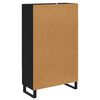vidaXL Highboard Crni hrast 69,5 x 30 x 115 cm Konstruirano drvo