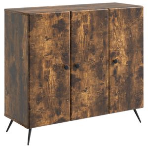 vidaXL Kreveta Dimljeni hrast 89 x 34,5 x 80 cm Konstruirano drvo
