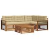 vidaXL Set vanjskih sofa 5 kom. Prirodna i bež