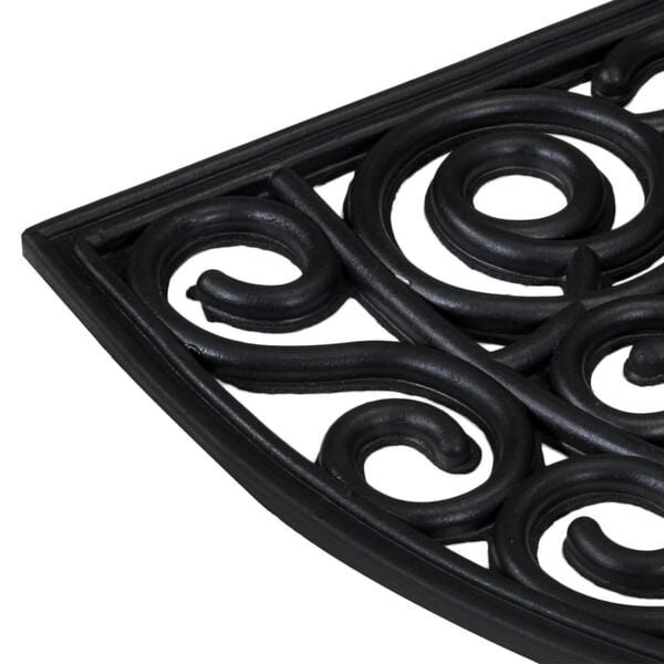 vidaXL Otirač poluokrugli 45 x 75 cm gumeni