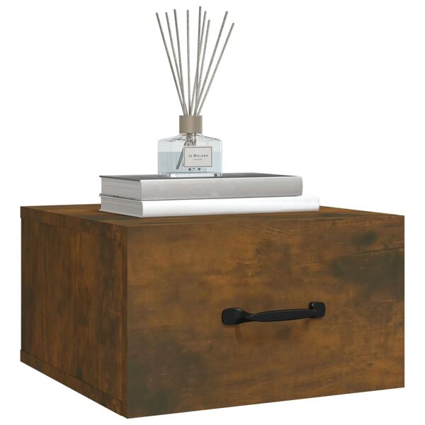 vidaXL Zidni noćni ormarići 2 kom boja dimljenog hrasta 35x35x20 cm