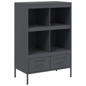 vidaXL Visoka komoda antracit 68x39x101,5 cm od čelika