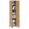 vidaXL Highboard Umjetnički hrast 34,5 x 34 x 180 cm Konstruirano drvo