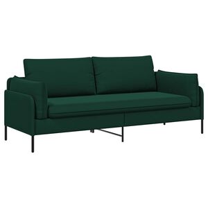 vidaXL Sofa za 3 osobe Tamnozelena 222 x 81 x 89 cm Bar&scaron;un