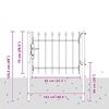 vidaXL Ogradna vrata Siva 100 x 75 cm Čelik s praškastim premazom